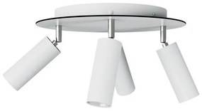 Candeeiro com 4 focos com abajur Tub-E14 e Rose-One XXL redonda