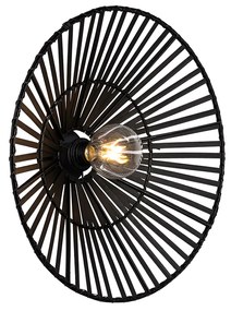 Candeeiro de parede oriental preto em bambu - Pua Oriental