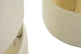 PUFE COM ARMAZENAMENTO SHEFFILD 2 PEÇAS Ø 37X42-28X35 CM CREME E DOURADO