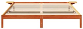Estrutura de cama com mesas de cabeceira Castanho-mel