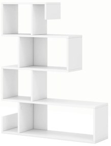 Estante geométrica de 5 níveis em forma de S com cubos abertos Kits anti-derrapantes Branca