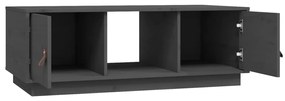 Mesa de centro 100x50x35 cm pinho maciço cinza
