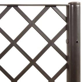 Vaso/floreira de jardim c/ treliça 160x40x140 cm PP castanho