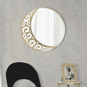 ESPELHO DE PAREDE LUNA ASTRATTA Ø 72X1 CM DOURADO