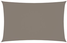 135441 vidaXL Guarda-sol tecido Oxford retangular 5x8 m cinzento-acastanhado
