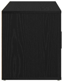 Armário para TV vidaXL Preto Carvalho 100x35x40 cm Madeira de Engenhar