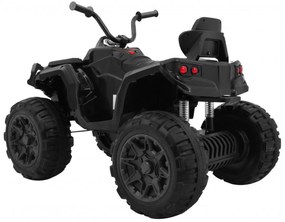 Moto 4 elétrica para crianças 12V 2x45W ATV Com Comando, com Rodas Espuma EVA, Assento couro ecológico, som Crianças Até 30Kg Preta