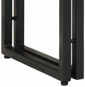 Mesa de Console vidaXL Preta 90x33x75 cm em Madeira de Acácia Sólida e