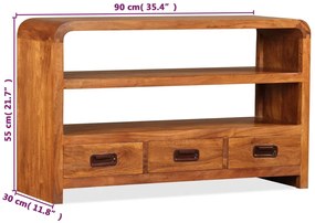 Móvel de TV madeira de acácia maciça 90x30x55 cm