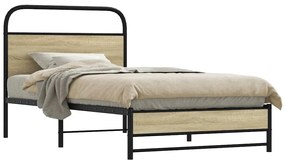 Estrutura cama s/ colchão derivados de madeira carvalho sonoma