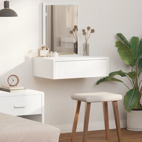 Banco de Maquiagem Suspenso vidaXL Branco 60x40x70 cm