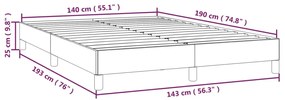 Estrutura de cama 140x190 cm couro artificial branco