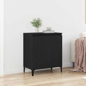 Buffet vidaXL Preto de Carvalho 60x35x70 cm em Madeira Aglomerada