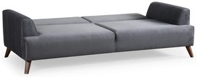 Sofá de 3 Lugares Buhara – Cinzento Escuro – 100x78x220 cm