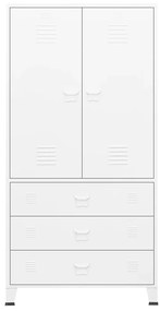 Roupeiro industrial 90x50x180 cm metal branco