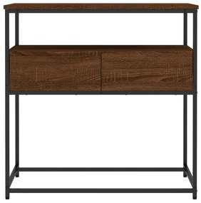 Mesa consola 75x40x75 cm derivados de madeira carvalho castanho