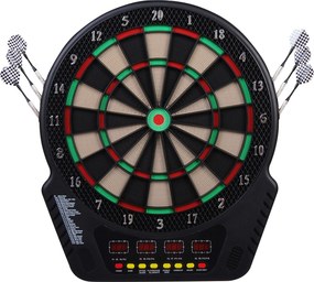 HOMCOM Alvo Electrónico 6 Dardos Jogo Digital com Som 27 Jogos 243 Variantes 44x51,5x3,2 cm | Aosom Portugal
