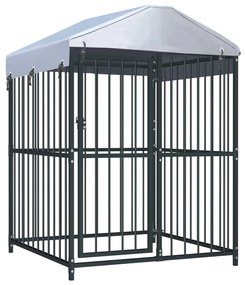 Canil de exterior com telhado 120x120x150 cm