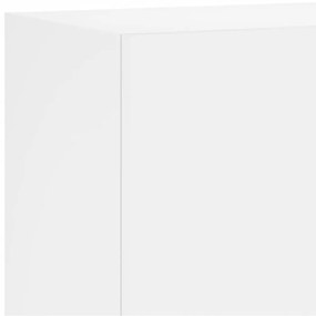 5 pcs móveis de parede p/ TV derivados de madeira branco