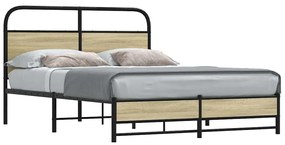 Estrutura cama s/ colchão derivados de madeira carvalho sonoma