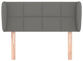 Cabeceira de cama c/ abas tecido 83x23x78/88 cm cinzento-escuro