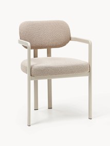 Cadeira de jantar em bouclé com braços Adrien