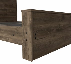 Estrutura de cama completa Galanto, 150,4cm L x 218,9cm p x 98cm A, cor café