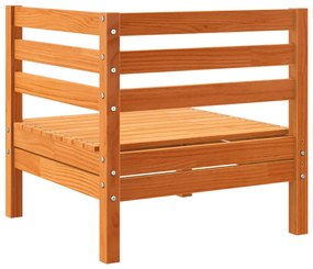 8pcs conj. sofás jardim c/ almofadões pinho maciço castanho mel