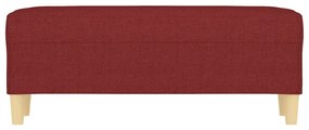 Banco 100x35x41 cm tecido vermelho tinto