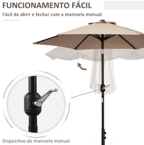 Chapéu de Sol de Jardim Ø230x216 cm Chapéu de Sol de Terraço com Teto