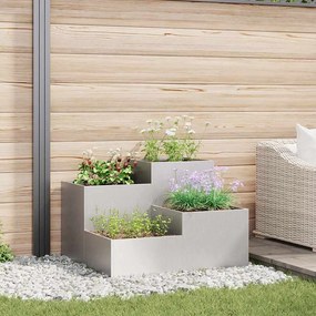 vidaXL Jardineira 80 x 80 x 60 cm em Aço Inoxidável
