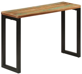 Mesa consola 110x35x75 cm madeira recuperada maciça