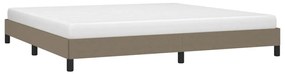 Cama sem colchão 200x200 cm tecido cinzento-acastanhado