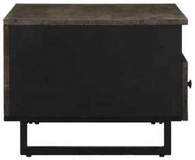 Mesa de centro 80x54x40 cm madeira de mangueira maciça preto
