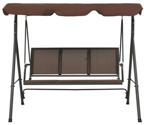 Baloiço de jardim com toldo cor café
