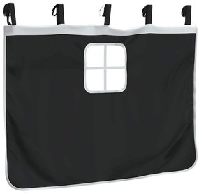 Cortinas para cama elevada poliéster branco e preto