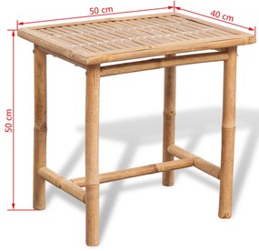 3 pcs conjunto bistrô com almofadões em bambu
