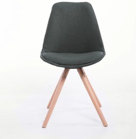 Cadeira cozinha e jantar Toulouse em tecido 48 x 84 x 56 cm Cinzento escuro