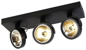 Projetores design preto ajustáveis 3 luzes - Go Moderno