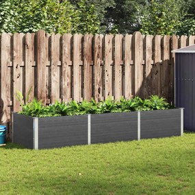 vidaXL Canteiro de jardim elevado 300x100x54 cm WPC cinzento