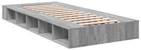 Estrutura cama 75x190 cm derivados de madeira cinzento sonoma