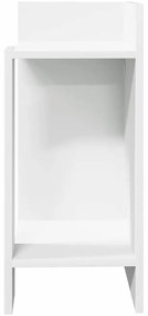 Mesa lateral com prateleira 110x50x103 cm branco