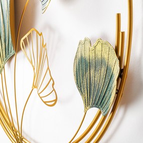 Acessório de Parede Decorativo Bys-009 – Verde/Dourado – 70 x 70 x 7 c