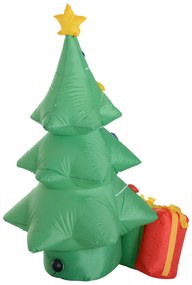 ® Árvore de Natal Inflável 1.5m Árvore Decorativo com Enfeites de Prendas Iluminado LED