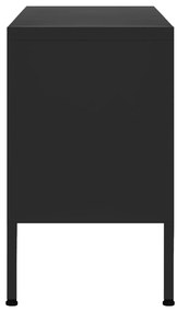 Móvel de TV aço 105x35x50 cm preto