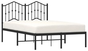 Estrutura de cama com cabeceira 120x200 cm metal preto