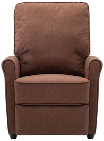 Poltrona de massagens reclinável tecido castanho