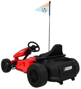 Kart elétrico para Crianças 24V SPEED 7 DRIFT KING Rodas Frente EVA, Rodas Atras Plastico, Assento de couro Vermelho