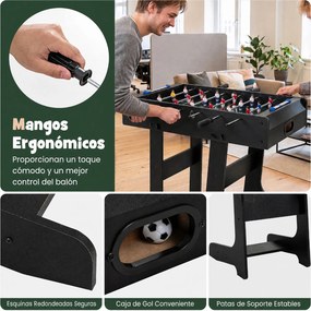 Mesa de Matraquilhos Dobrável, 69 x 36 x 71 cm, Design Compacto, Preto