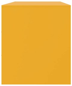 Móvel de TV 99x39x44 cm aço amarelo mostarda